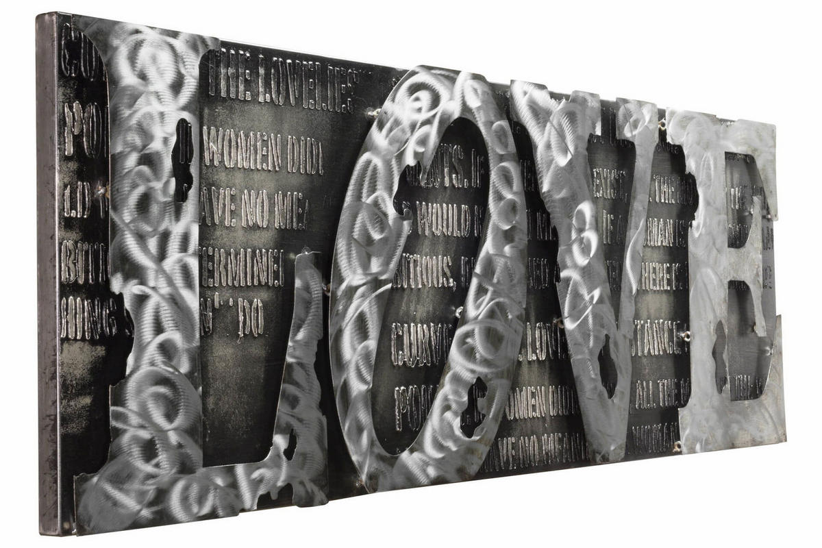 METALLBILD Grau 144/44 cm - Grau, Metall (6/44cm) - KUNSTLOFT