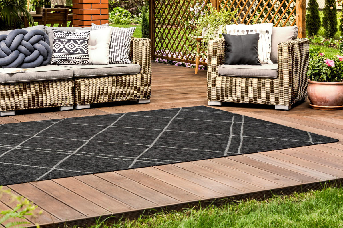 OUTDOOR-TEPPICH Terrace Pebble/L. Grey 200x290 cm - Multicolor, Textil (200/290cm) - Vercai Rugs