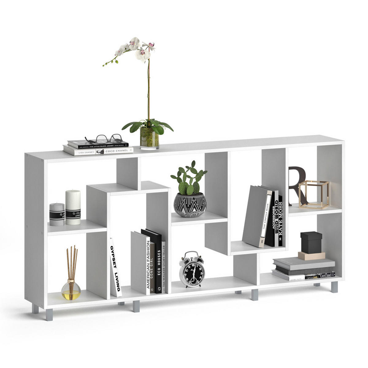 RAUMTEILER Noa Weiß 160.6 x 67.2 cm - Weiß, Holzwerkstoff (160.6/67.2/25cm) - Vicco
