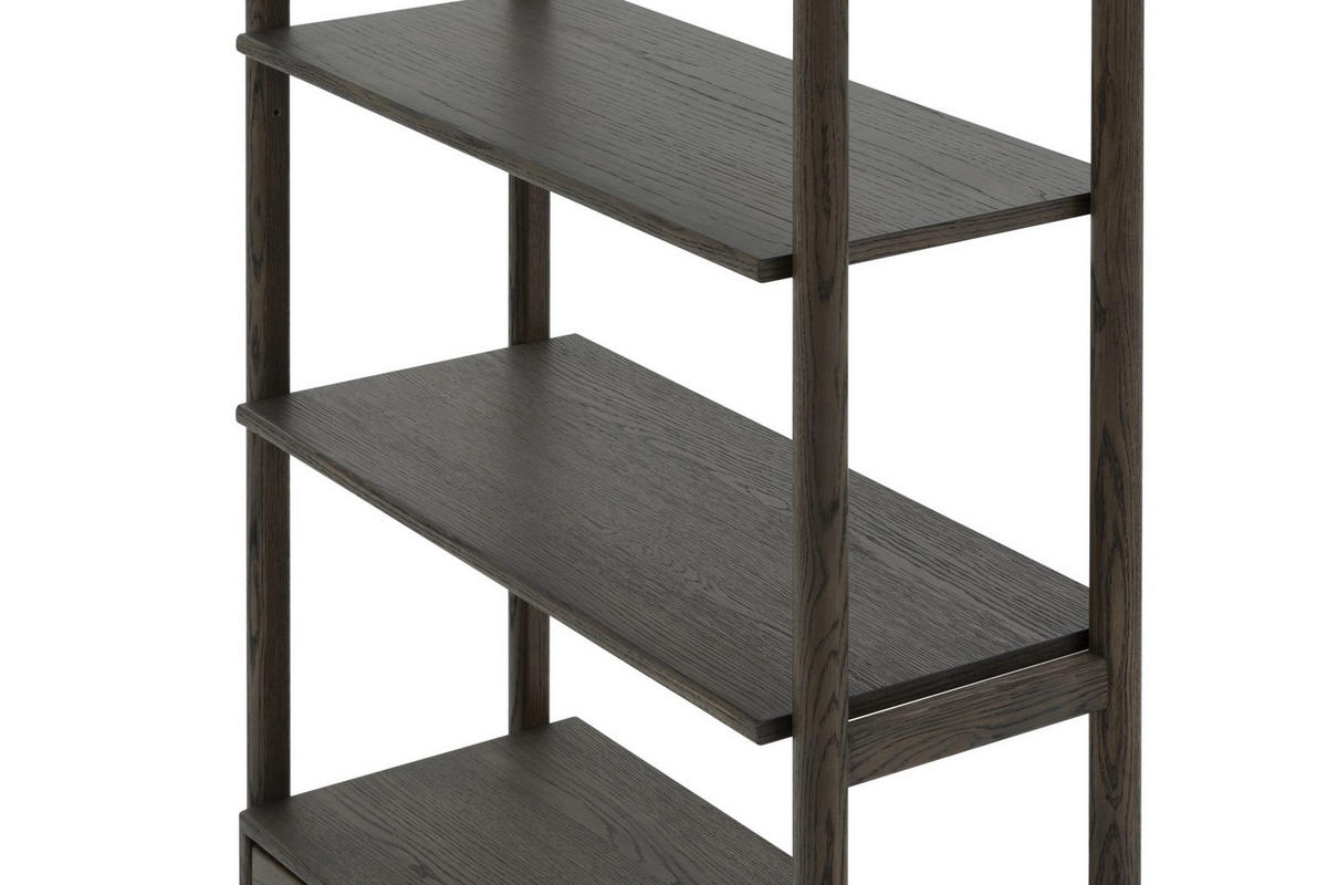 BÜCHERREGAL Franz, Braune Massiveiche - Braun, Holz (33/185/80cm) - WOODEK