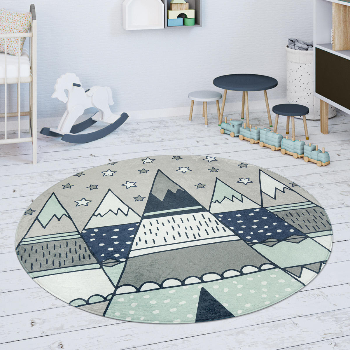 KINDERTEPPICH 120/120 cm Chicos 553 - Grau, Textil (120/120cm) - Paco Home