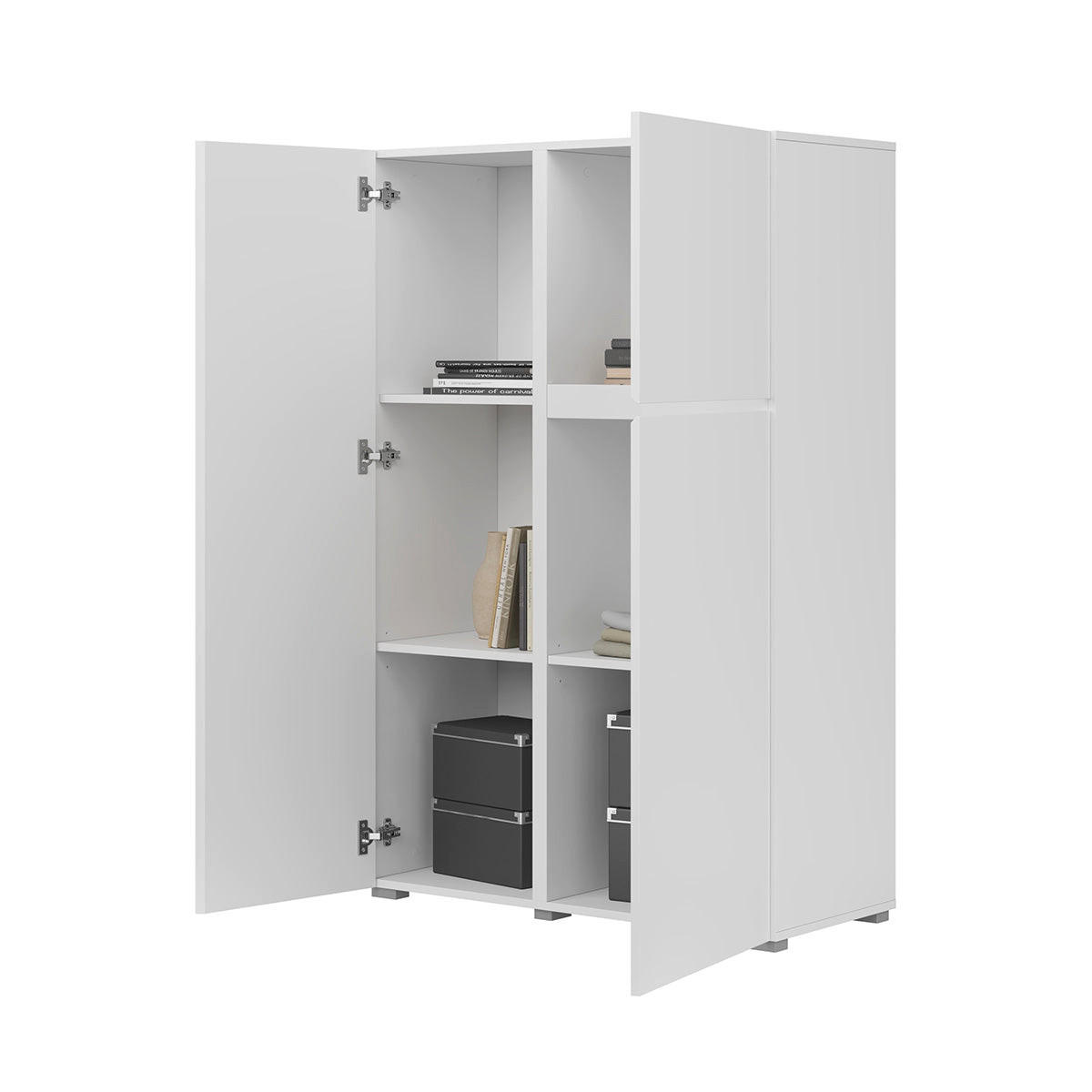 KOMODA Maxis Biela - biela, kompozitné drevo (92/139/40cm) - Petits-meubles