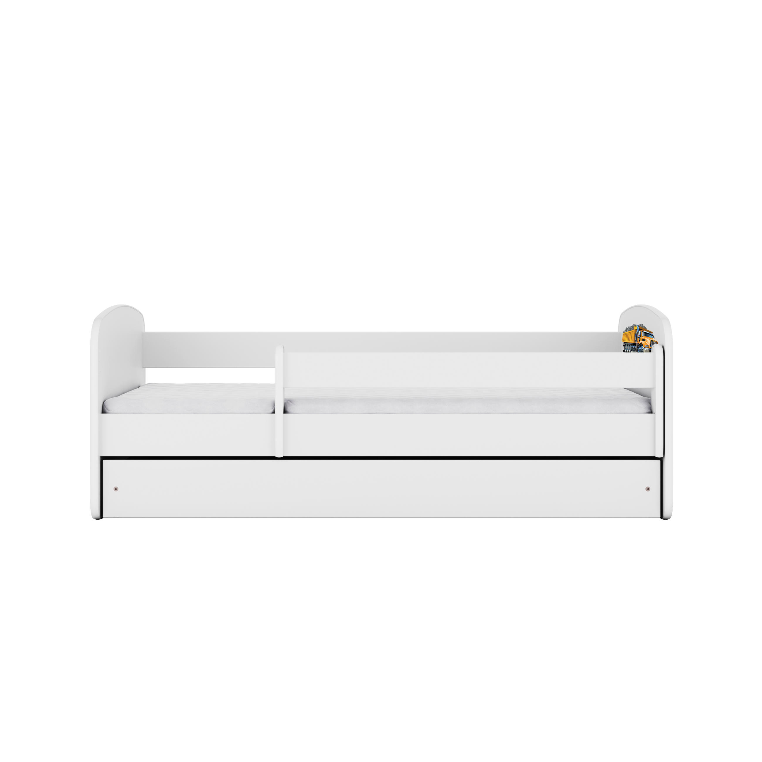 KINDERBETT Lastwagen mit Schublade 160/80 90/61/164 - Weiß, Holzwerkstoff (80/160cm) - RAUMHIRSCH FURNITURE