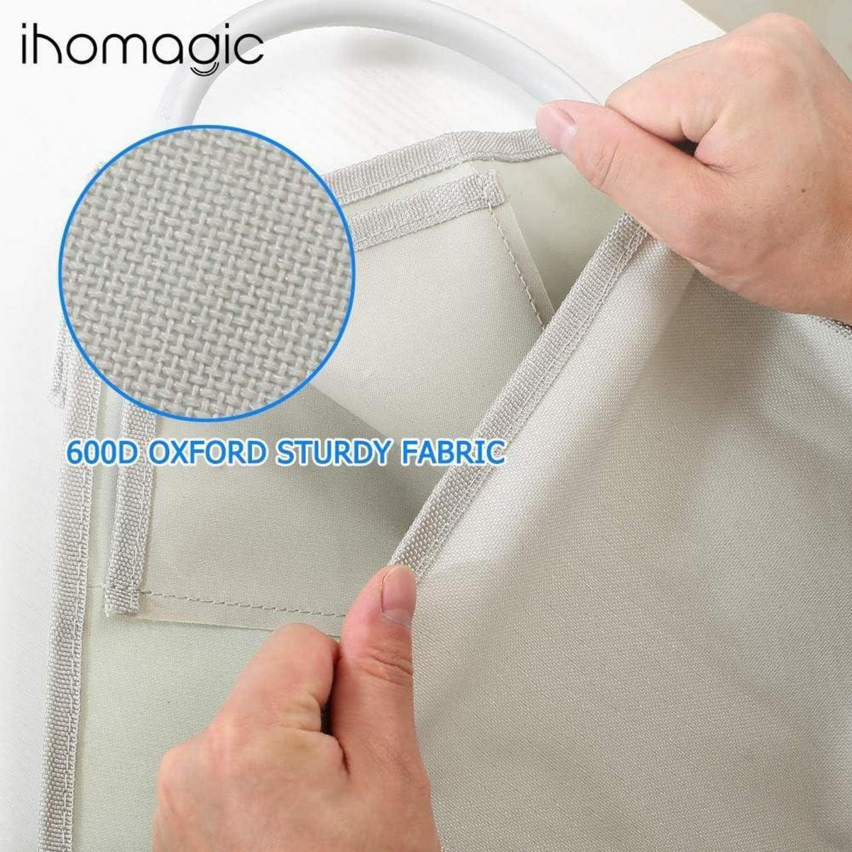 WÄSCHESORTIERER 2 Fächer Grau 60 L - Grau, Textil (4/26/53cm)