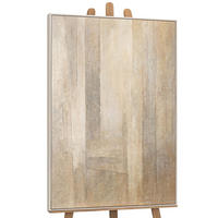 GEMÄLDE Vertikalen der Zeit Schattenfugenrahmen Beige 120x80 cm - Beige, Holz (120/80cm) - YS-art gallery