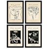 POSTER Set mit 4 Picasso Sammlung NoirAusdruck A3 Rahmenlos - Klar, Papier (29.7/3cm) - Nacnic