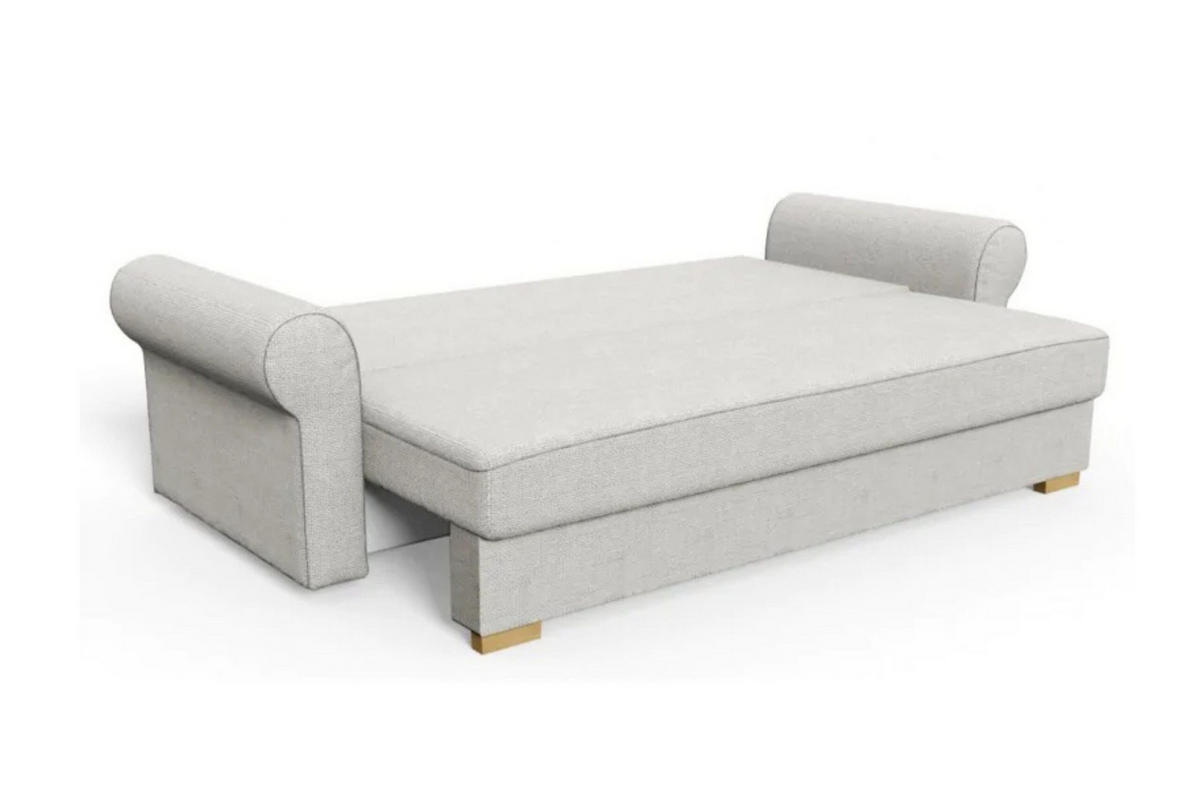 SCHLAFSOFA STAR, Sofa mit Schlaffunktion und Bettkasten, Farbe: Grün, Veloursstoff - Grün, Textil (237/90/85cm) - Sepro Meble