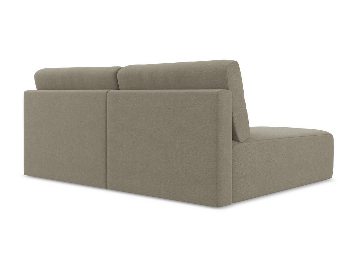 ECKSOFA mit Schlaffunktion links Strukturstoff Stoff Beige - Beige/Schwarz, Kunststoff/Textil (149/210cm) - Makamii
