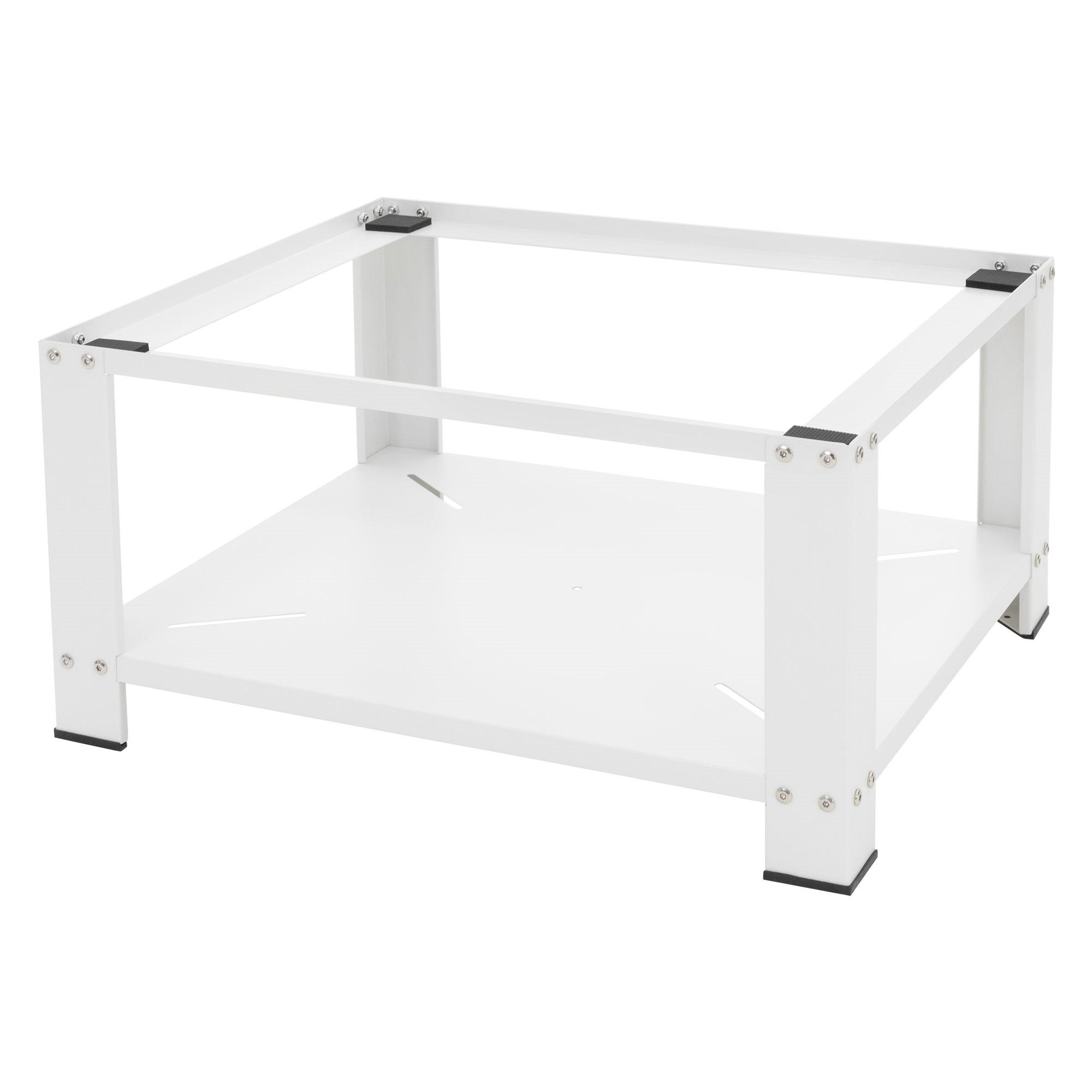 ML-DESIGN PODSTAVEC POD PRAČKU s odkládací plochou 63x54 cm, bílý, z oceli
