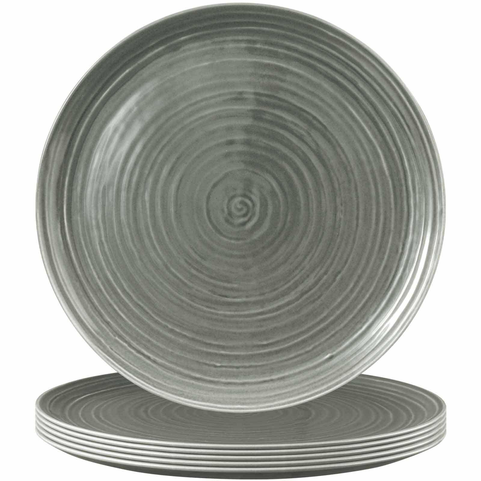 PIZZATELLER Terra Perlgrau ø 31,5 cm 6er Set - Grau, Keramik (31.5cm) - Seltmann Weiden