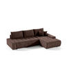 ECKSOFA Vogar In Aston - Braun, Holzwerkstoff/Textil (265/185cm) - Fun Möbel