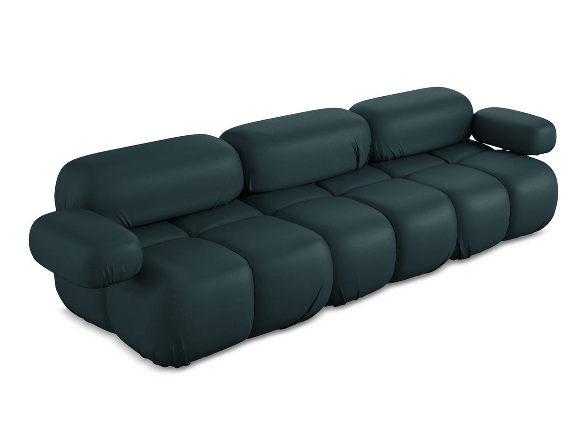 3-SITZER SOFA Kunstleder Blau - Blau/Petrol, Leder/Kunststoff (285/70/96cm) - Makamii