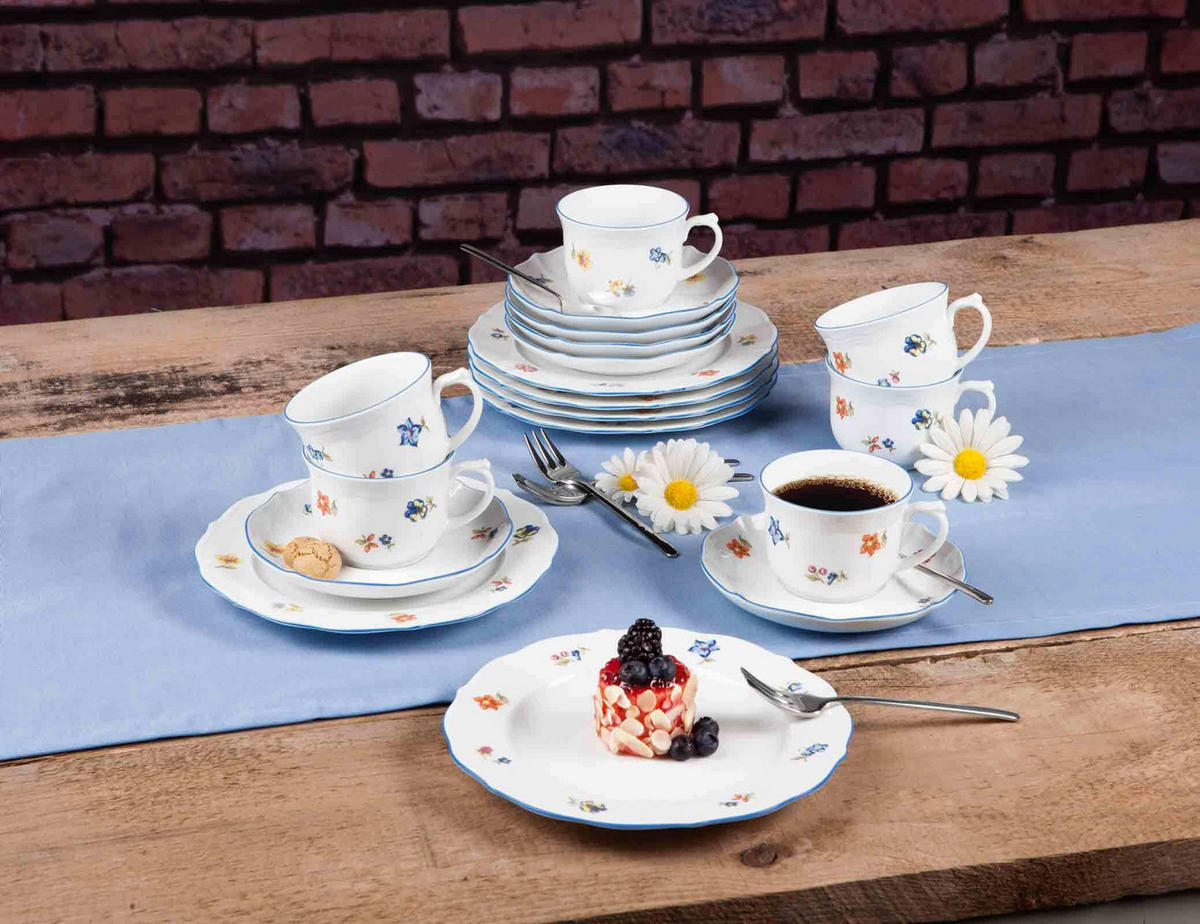 KAFFEESERVICE Sonate Nostalgie bunt 20er Set - Multicolor, Keramik (1/1/1cm) - Seltmann Weiden