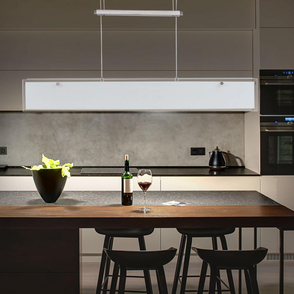 Thumbnail - Hängeleuchte, Weiß, Glas, 9.2x150x86 cm, Lampen & Leuchten, Innenbeleuchtung, Hängelampen, Pendelleuchten