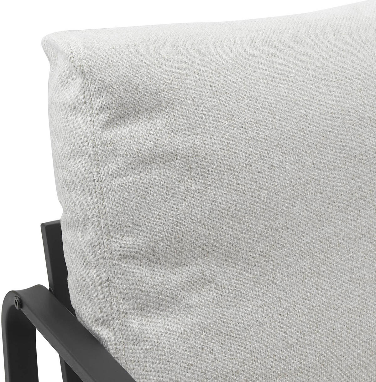 SESSEL Stoff creme - Creme/Schwarz, Textil/Metall (70/82/74cm) - CLP