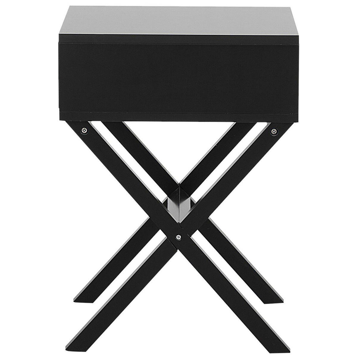 BEISTELLTISCH schwarz quadratisch 40/40 cm Monroe - Schwarz, Holzwerkstoff (40/40/55cm) - Beliani