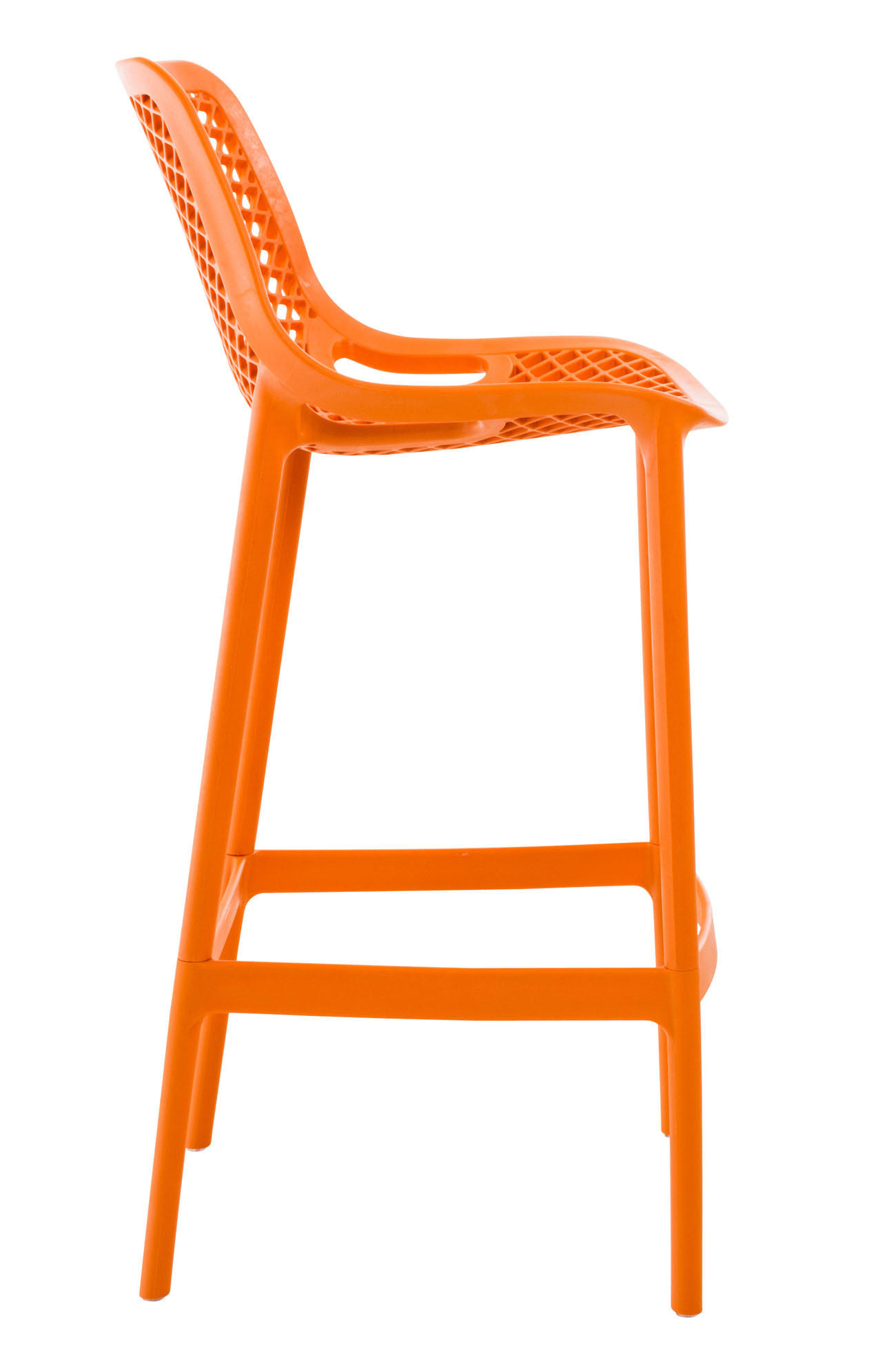 BARHOCKER 2er Set Kunststoff orange - Orange, Kunststoff (45/105/53cm) - CLP