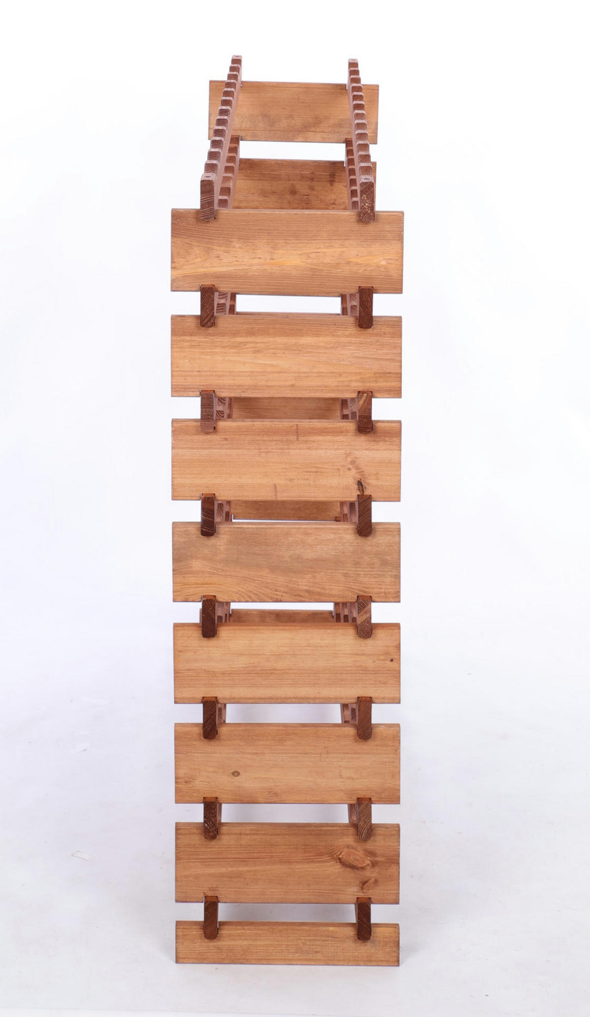 WEINREGAL VINOTECA FLEX PRO HxBxT 107x123x28cm 96 Flaschen auf 8 Ebenen Braun geölt - Braun, Holz (123/107/28cm) - PROREGAL