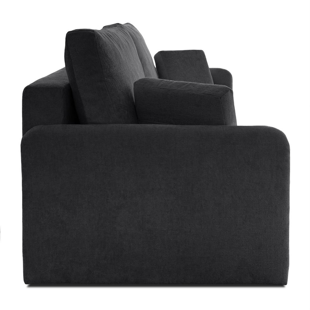 SOFA NUBO mit Schlaffunktion und Bettkasten Harmony 90 - Grau, Textil (205/91/86cm) - Lookway