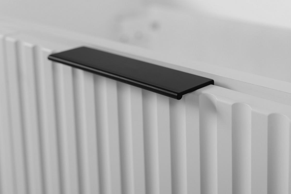 WASCHBECKUNTERSCHRANK FLOW mit Regal + Platte Weiß matt 160/57/46 cm - Weiß, Holzwerkstoff (160/57/46cm) - Rodan