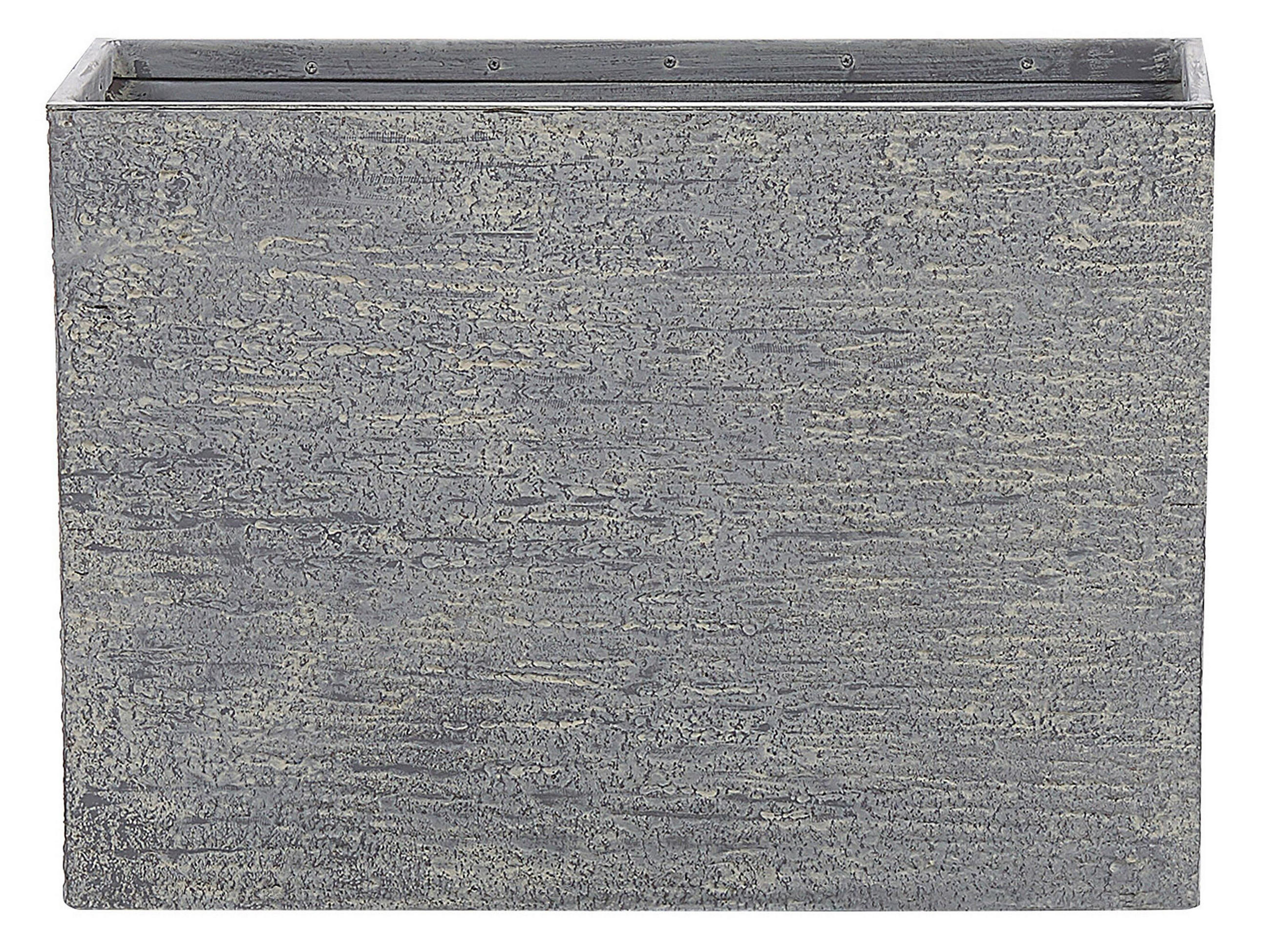 Beliani KVĚTINÁČ šedý obdélníkový 34/80/56 cm Edessa