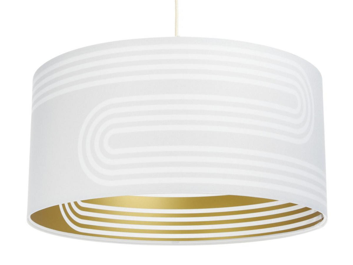 HÄNGELEUCHTE Gold 40/90 cm - Goldfarben/Weiß, Kunststoff (20/0.4/90cm) - ONZENO