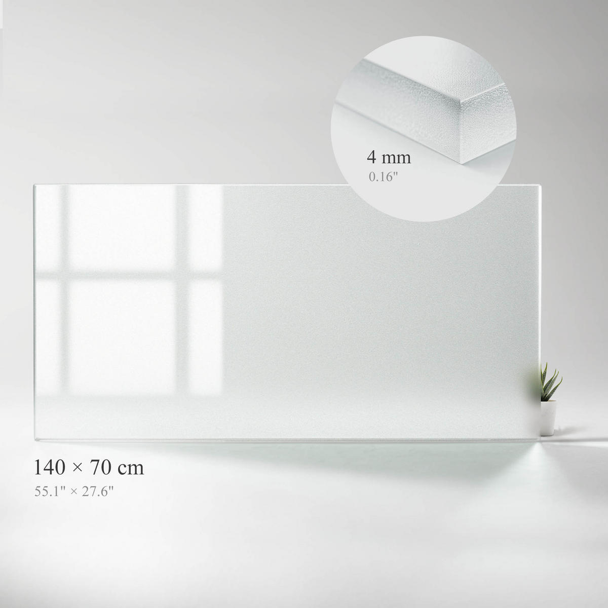 TISCHPLATTE 140x70 cm - Transparent, Glas (70/140/0.4cm) - Wallfluent