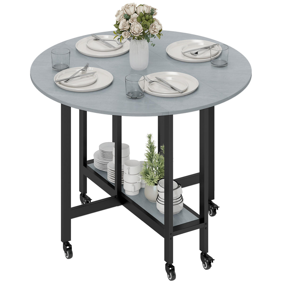 ESSTISCH Zementgrau 1 Stück - Grau, Kunststoff (100/100/75cm) - GiPP