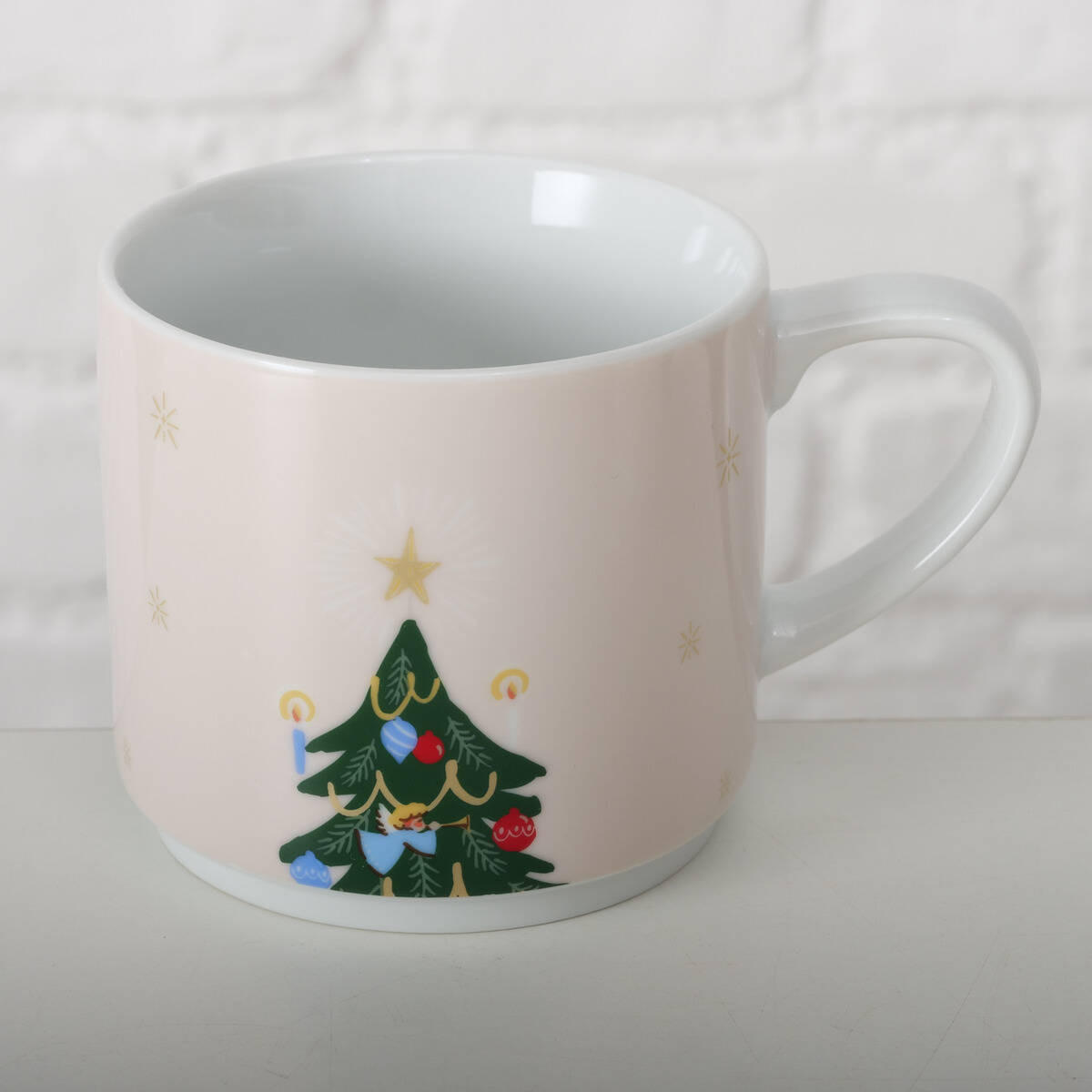 BECHER Hanna 340 ml 2er-Set - Beige, Keramik (340L) - Boltze Home