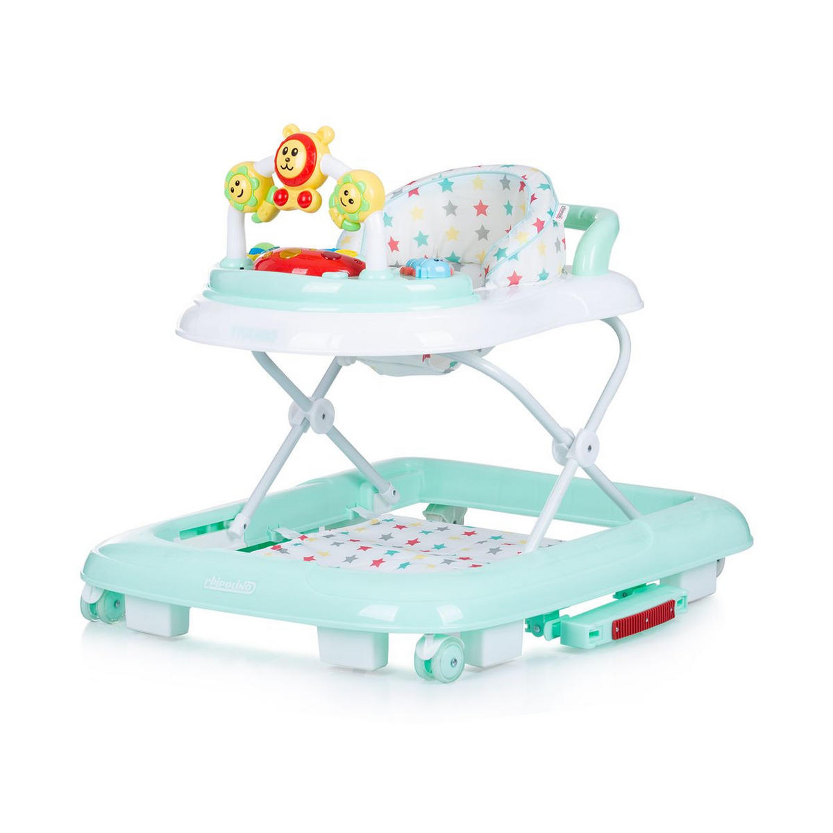 LAUFLERNHILFE Friends 4 in 1 grün Wippe Musik Licht höhenverstellbar Stopper - Grün, Kunststoff (62/55/69cm) - Chipolino