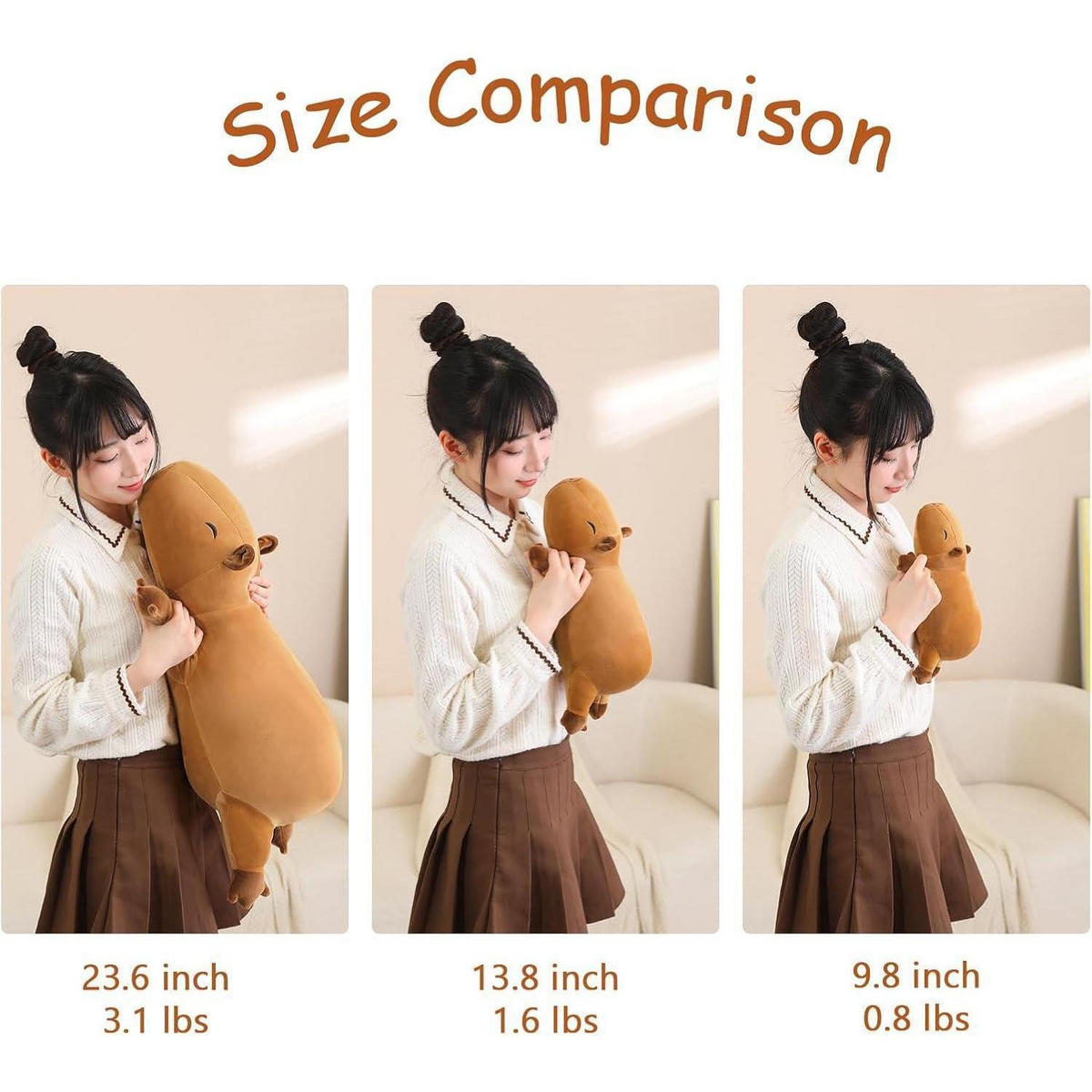 PLÜSCHTIER Capybara 35 cm - Braun, Textil (12.7/20.3cm)