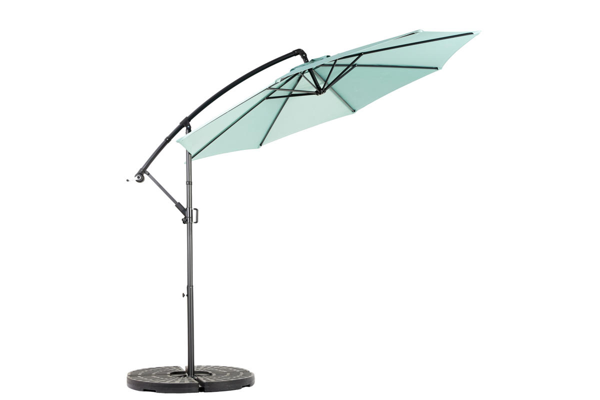 SONNENSCHIRM Rechteckiger Doppelseitig Hellgrün 4,5 m - Grün, Metall (294/294cm) - ComfortXL