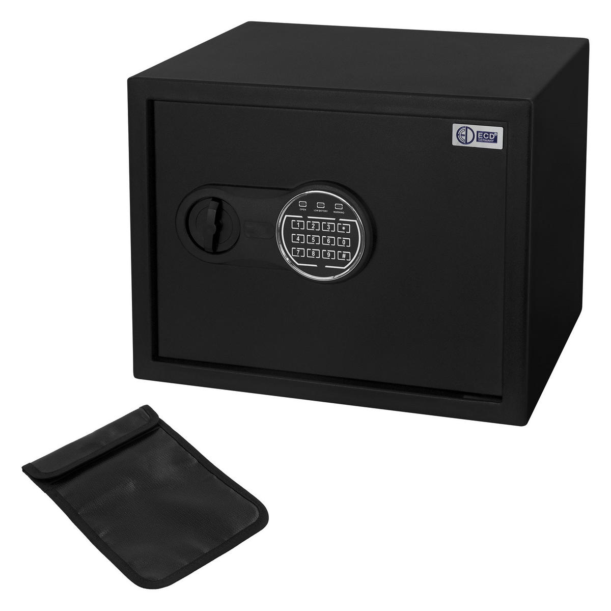 TRESOR 27L - Schwarz, Metall (30/29.5/38cm) - ECD-Germany