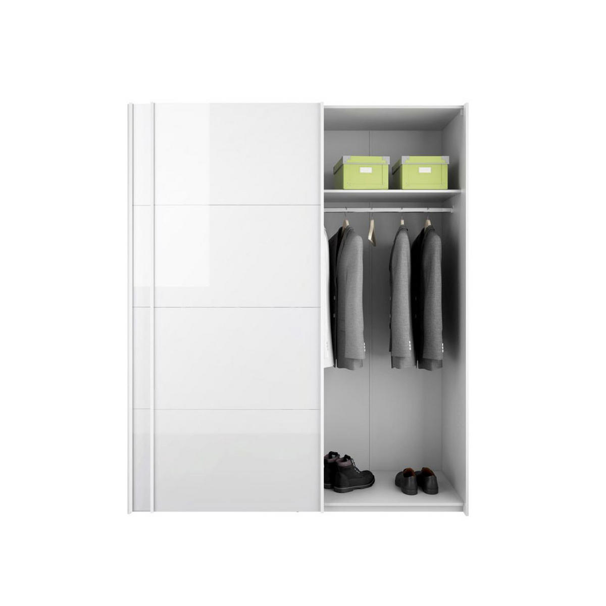 GARDEROBENSCHRANK weiß - Weiß, Holzwerkstoff (182/220/62cm) - ebuy24