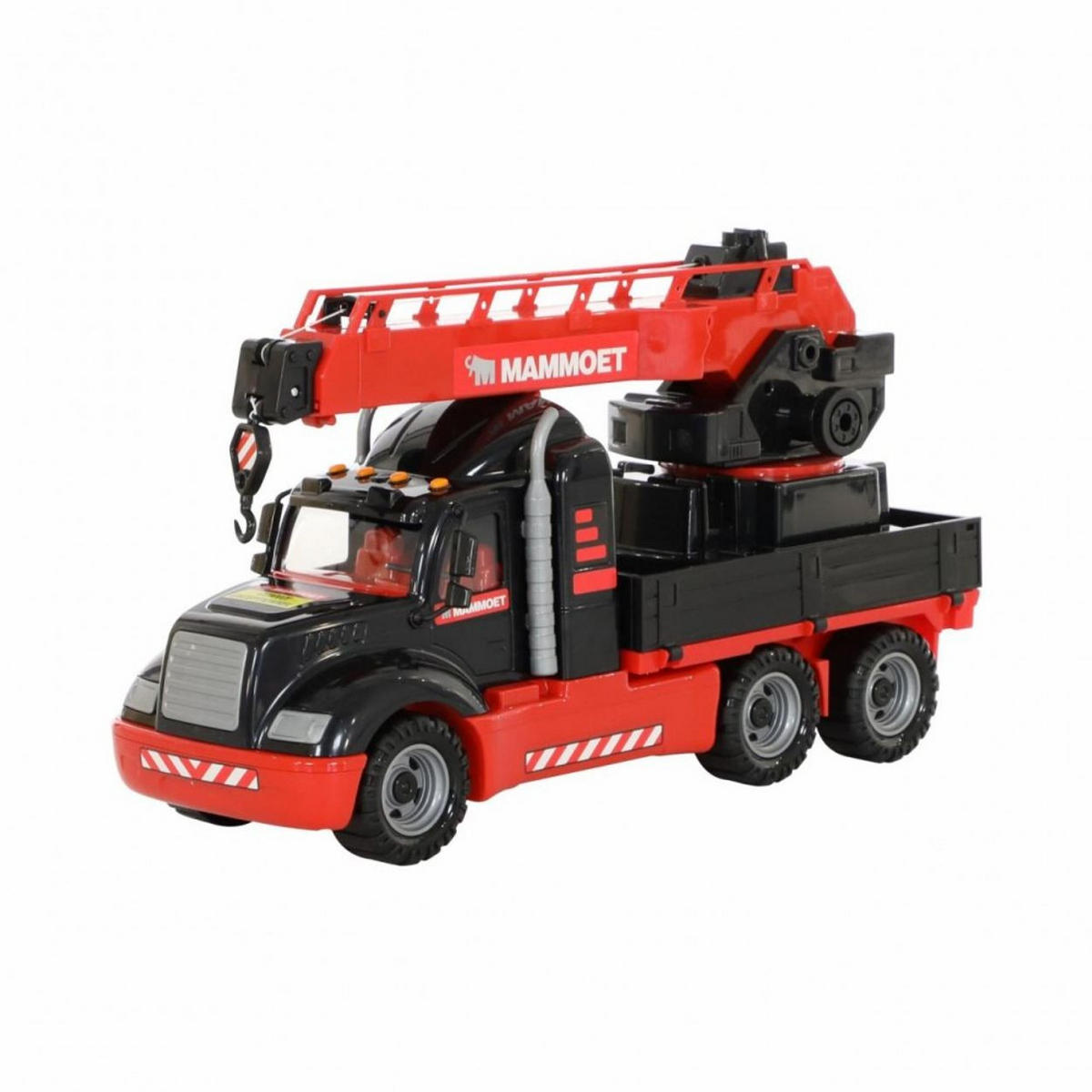 SPIELZEUGAUTO Kranwagen 56832 rot 59,5 cm lang, Drehteller, rotierende Räder, 360° drehbar, Kran - Rot, Kunststoff (22/37/59.5cm) - Polesie