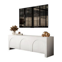 TV-ELEMENT ARIADNA weiß dreitürig - Weiß, Holzwerkstoff (154/51/35cm)