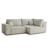 ECKSOFA MIT SCHLAFFUNKTION Tonga Creme Samtstoff - Creme/Schwarz, Holz/Holzwerkstoff (255/105cm) - Maison de Reve