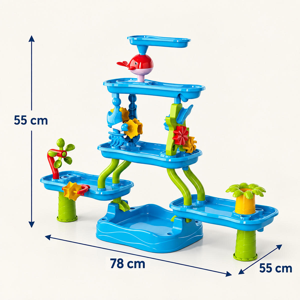 MASA Joc cu apa multicolor plastic 20-piese - albastru, material plastic (78/55cm) - Relaxdays