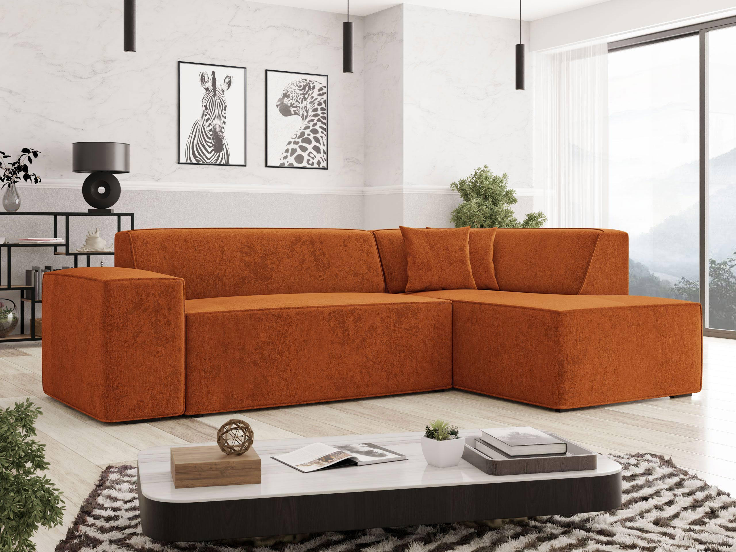 ECKSOFA Lordin, Seite: Rechts - Bronzefarben, Holz/Textil (267/205cm) - MIRJAN24