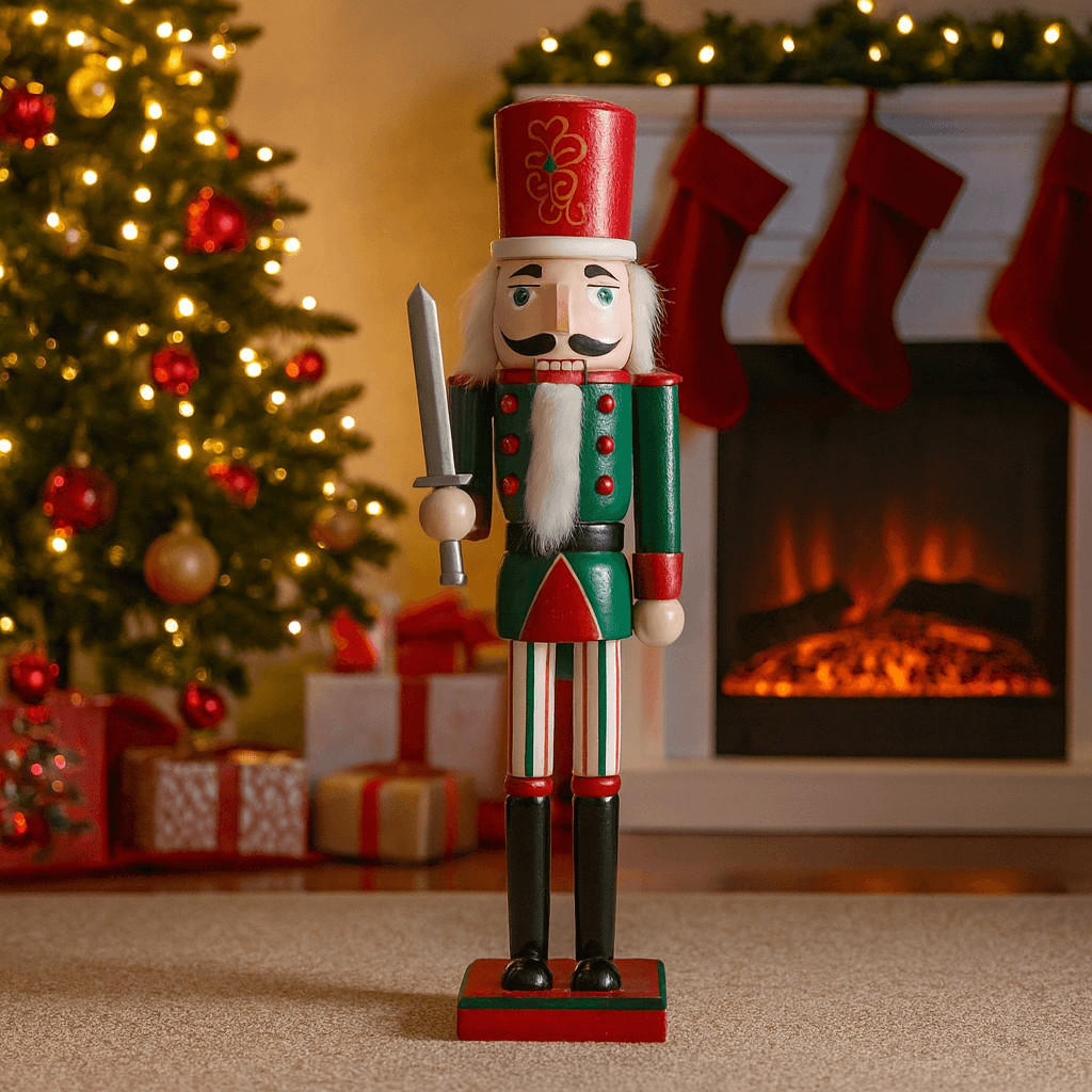 NUSSKNACKER Dekofigur 35 cm - Grün, Holz (8/35/10cm) - Mobili Rebecca