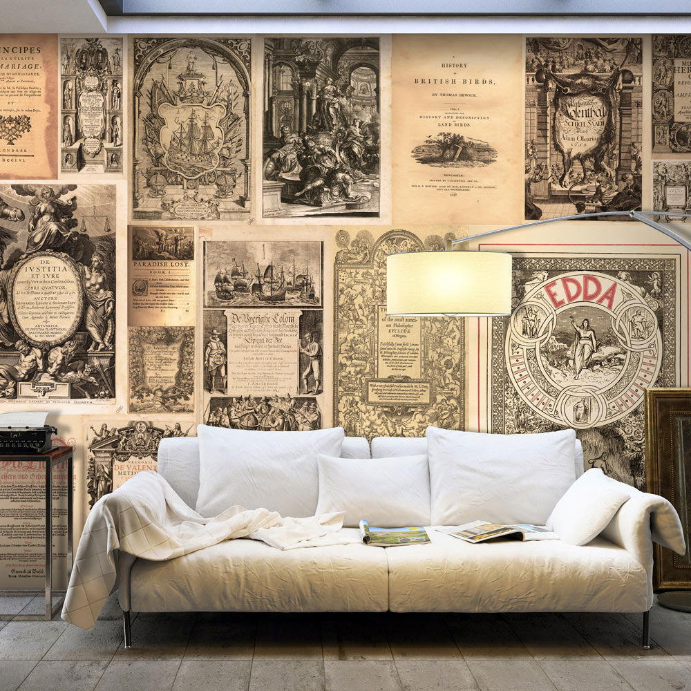 VLIESTAPETE Schwarz-Weiß 500/280 cm - Beige/Schwarz, Textil (500/1cm) - KUNSTLOFT