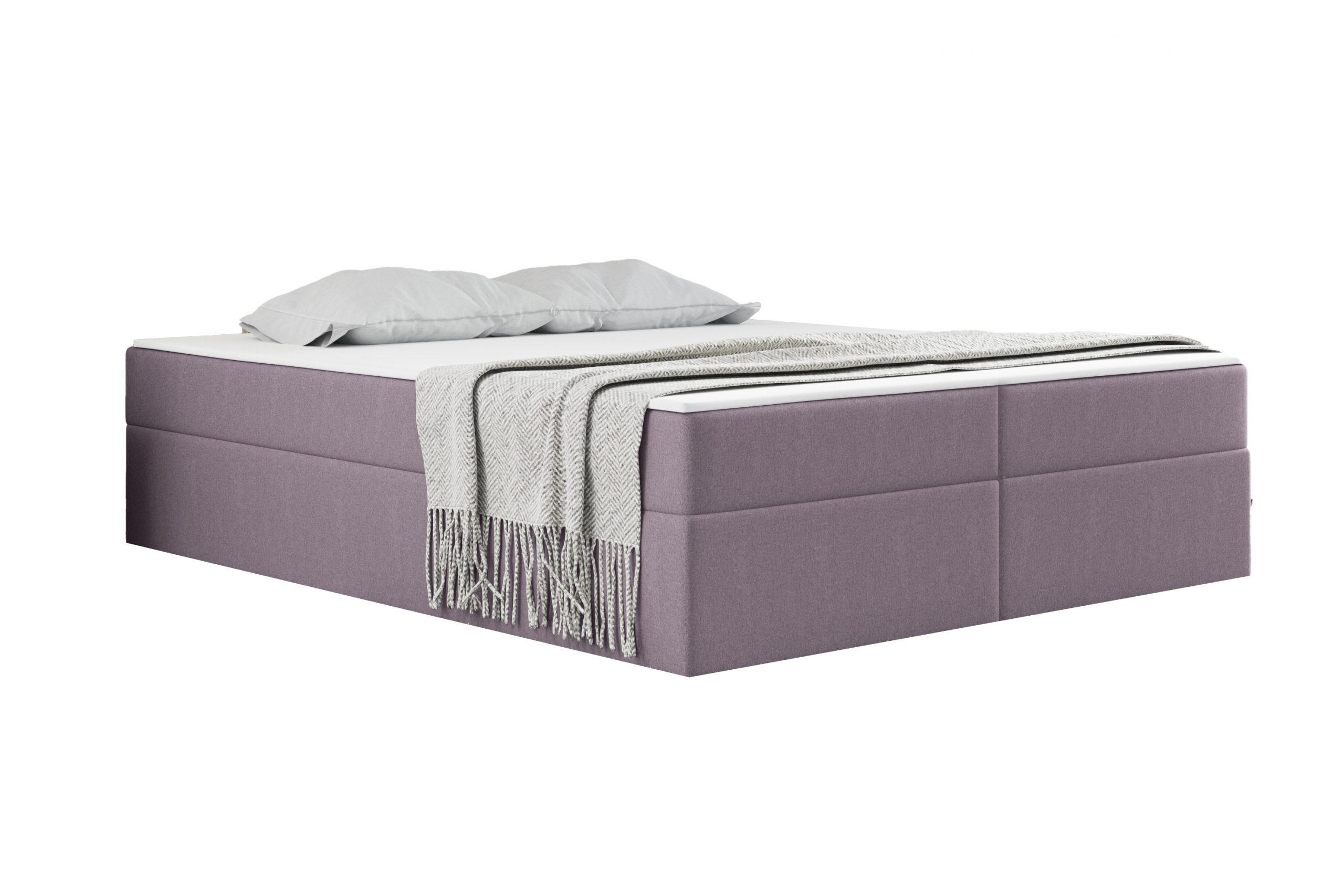 BOXBETT Mit Bettkasten Und Matratze Topper Ruben Lila 180x200 cm H3-Bonell - Lila, Holz/Textil (180/200cm) - Kaiser Möbel