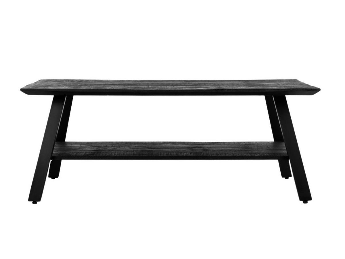 COUCHTISCH Berlin Mangoholz 120 cm / 60 cm Schwarz - Schwarz, Holz (60/120/45cm)