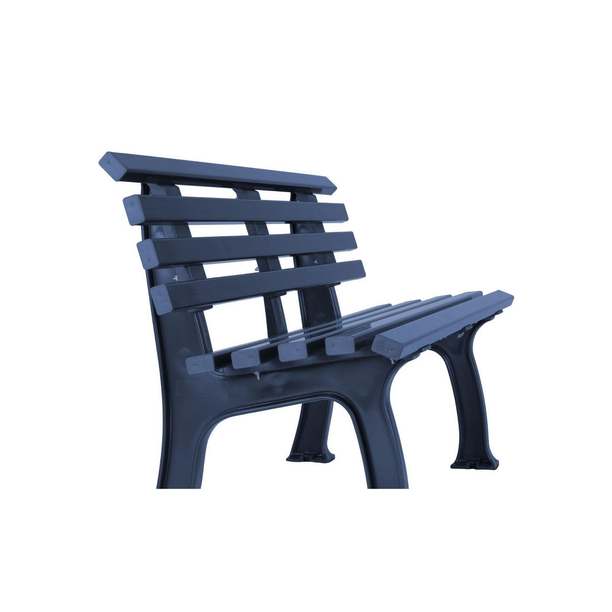 GARTENBANK Antigua 3 Sitzer Blau 74 x 150 x 54 cm Witterungskunststoff & UV Beständiger Kunststoff - Blau, Kunststoff (150/74/54cm) - PROREGAL