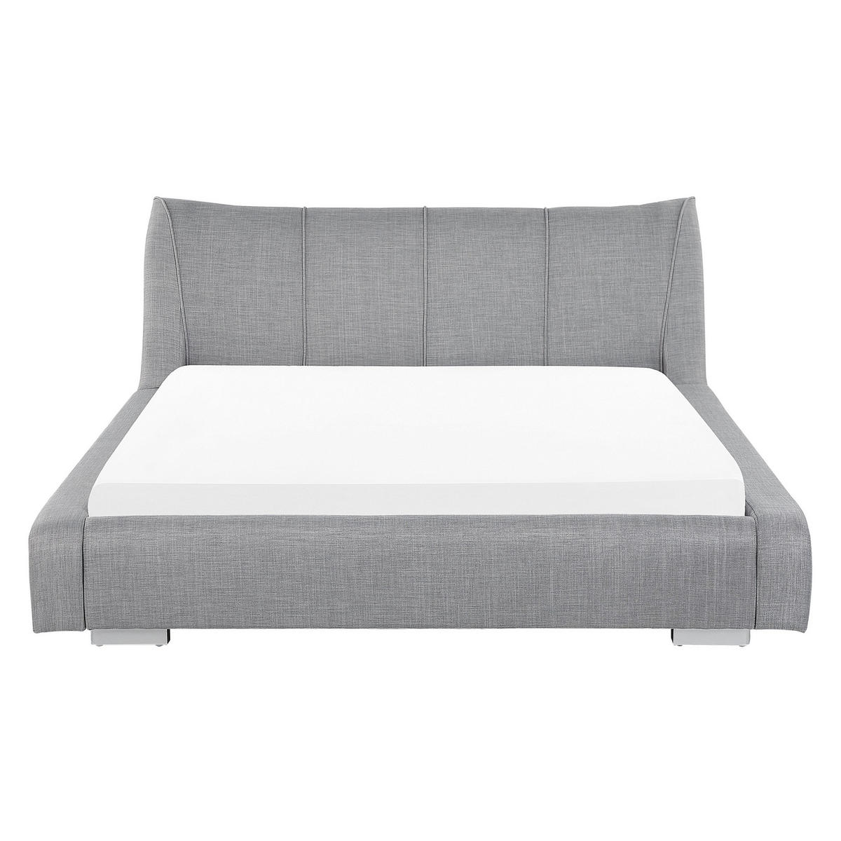 WASSERBETT 160/200cm Hellgrau Nantes - Hellgrau, Textil (160/200cm) - Beliani