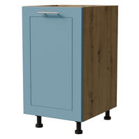 UNTERSCHRANK Bari D1D/45 Eiche Artisan / RAL 5024 pastellblau 45 / 50 / 82cm - Blau/Eiche Artisan, Holz/Holzwerkstoff (45/82/50cm) - Feldmann-Wohnen