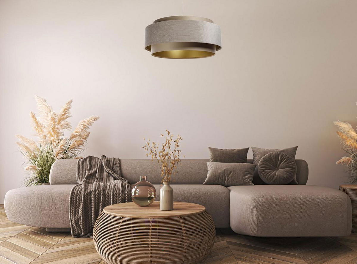 HÄNGELEUCHTE Gold 60/25 cm - Goldfarben, Kunststoff (60/1/25cm) - ONZENO