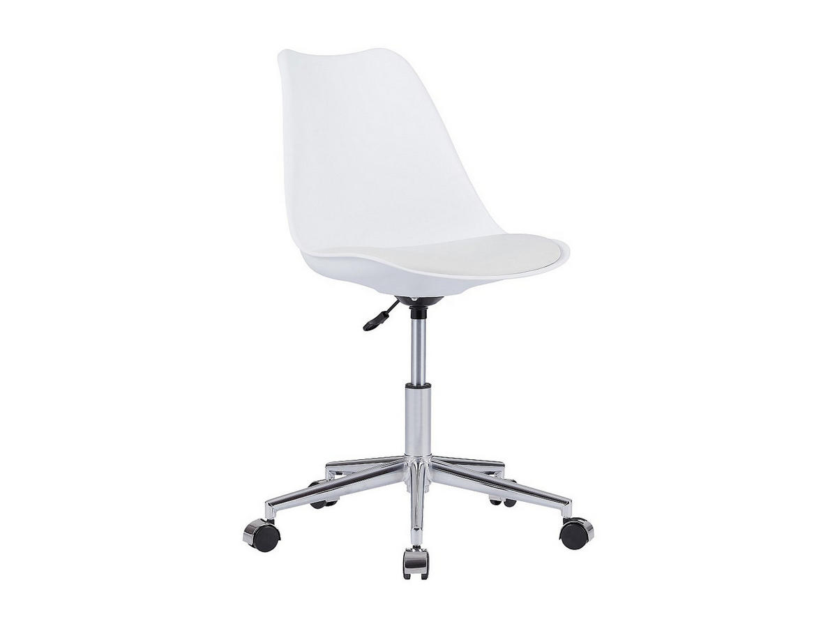 BÜROSTUHL ohne Armlehnen - 49 cm x 57 cm - plastik - weiß Xafy - Weiß, Kunststoff (49/92/57cm) - Vente-Unique