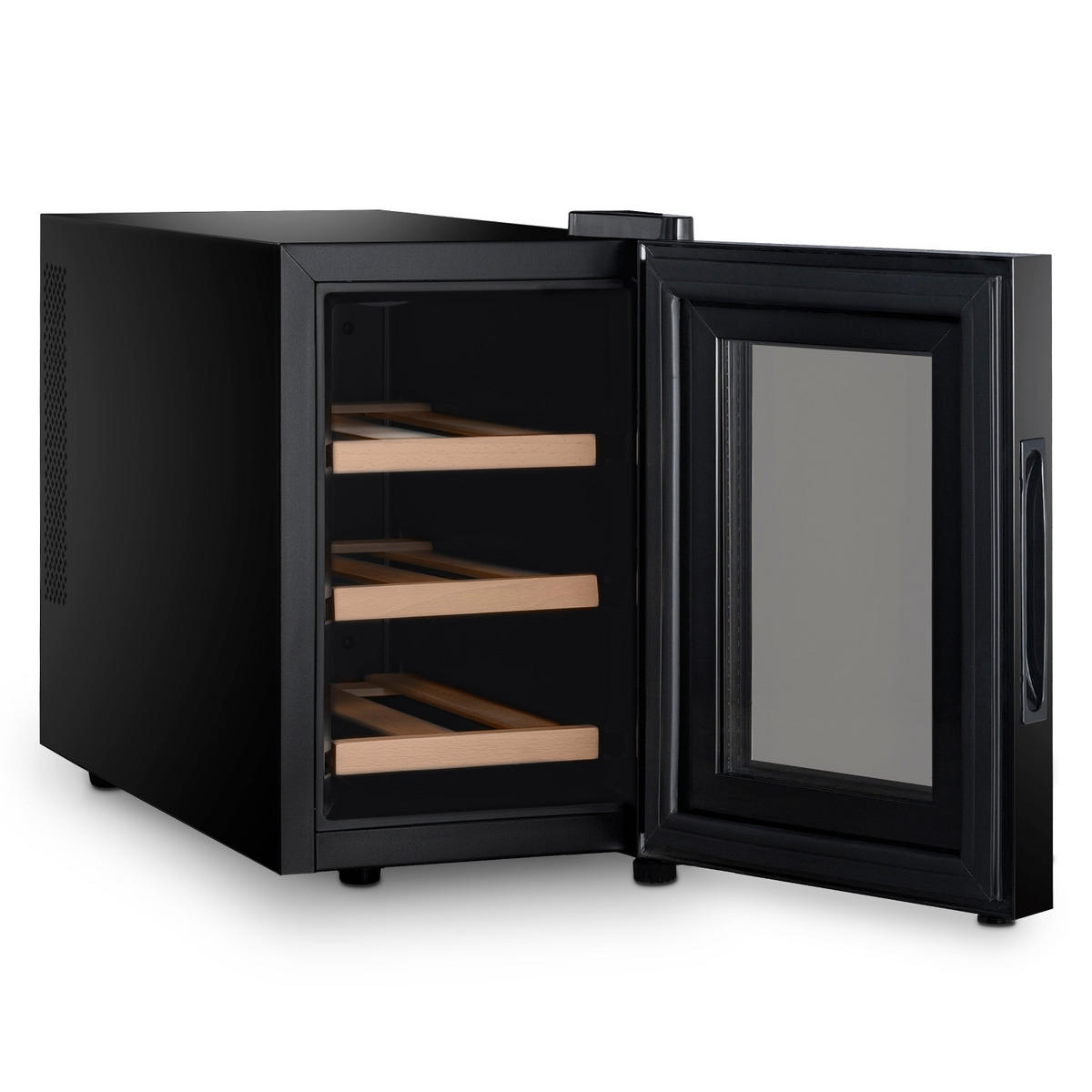 WEINKÜHLSCHRANK AGE6 Schwarz, 6 Flaschen - Schwarz, Metall (24.6/37.8/50cm) - HKoenig