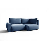 ECKSOFA Galan Mini Mit Schlaffunktion - Blau, Holzwerkstoff/Textil (153/241cm) - Fun Möbel
